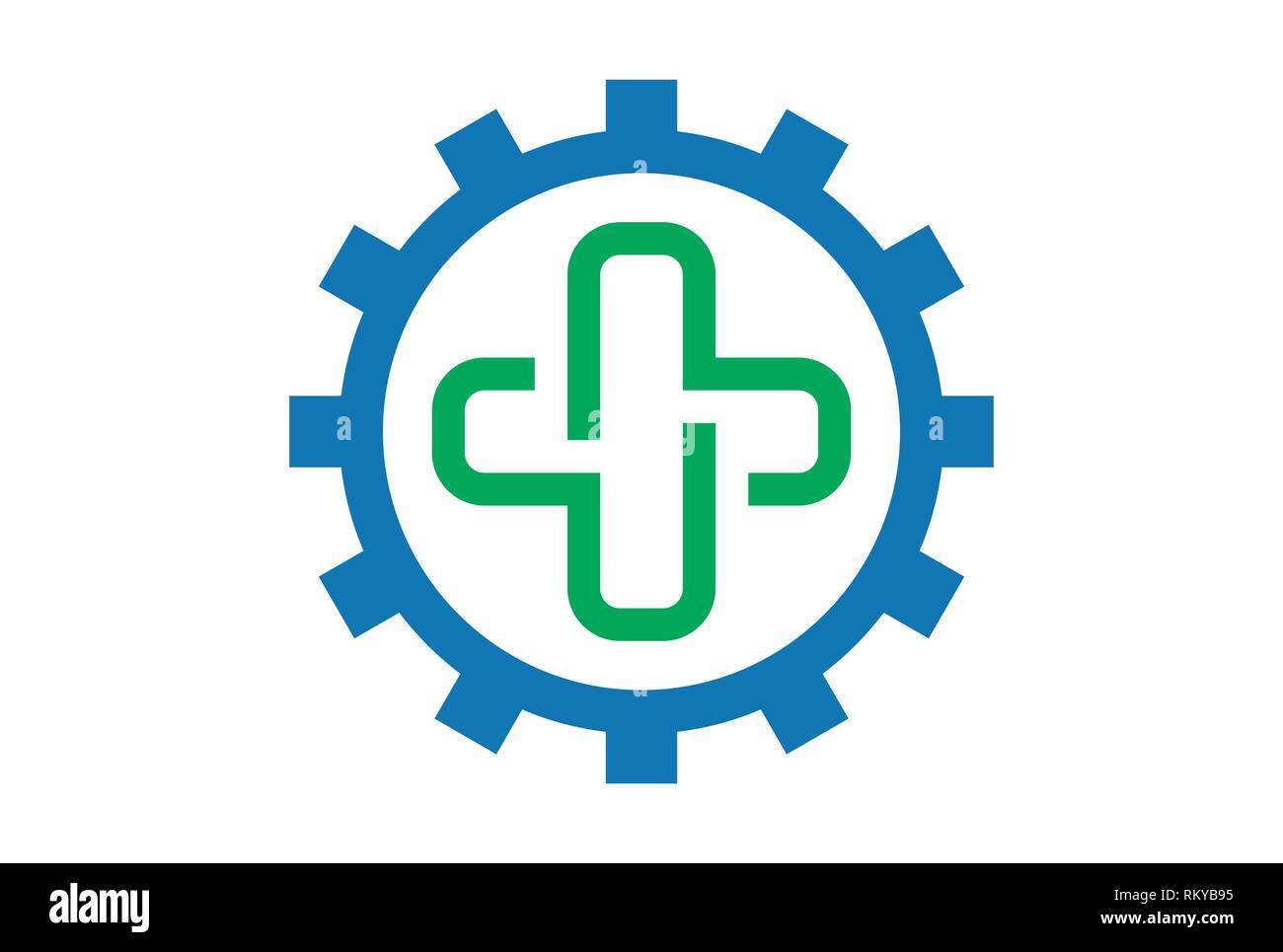 Logo medico simbolo icona vettore concept concept design piatto Foto Stock