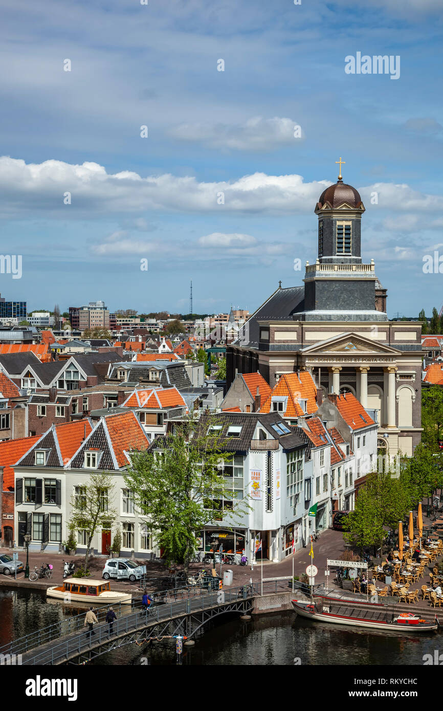 Historic Leiden, Olanda, Paesi Bassi Foto Stock