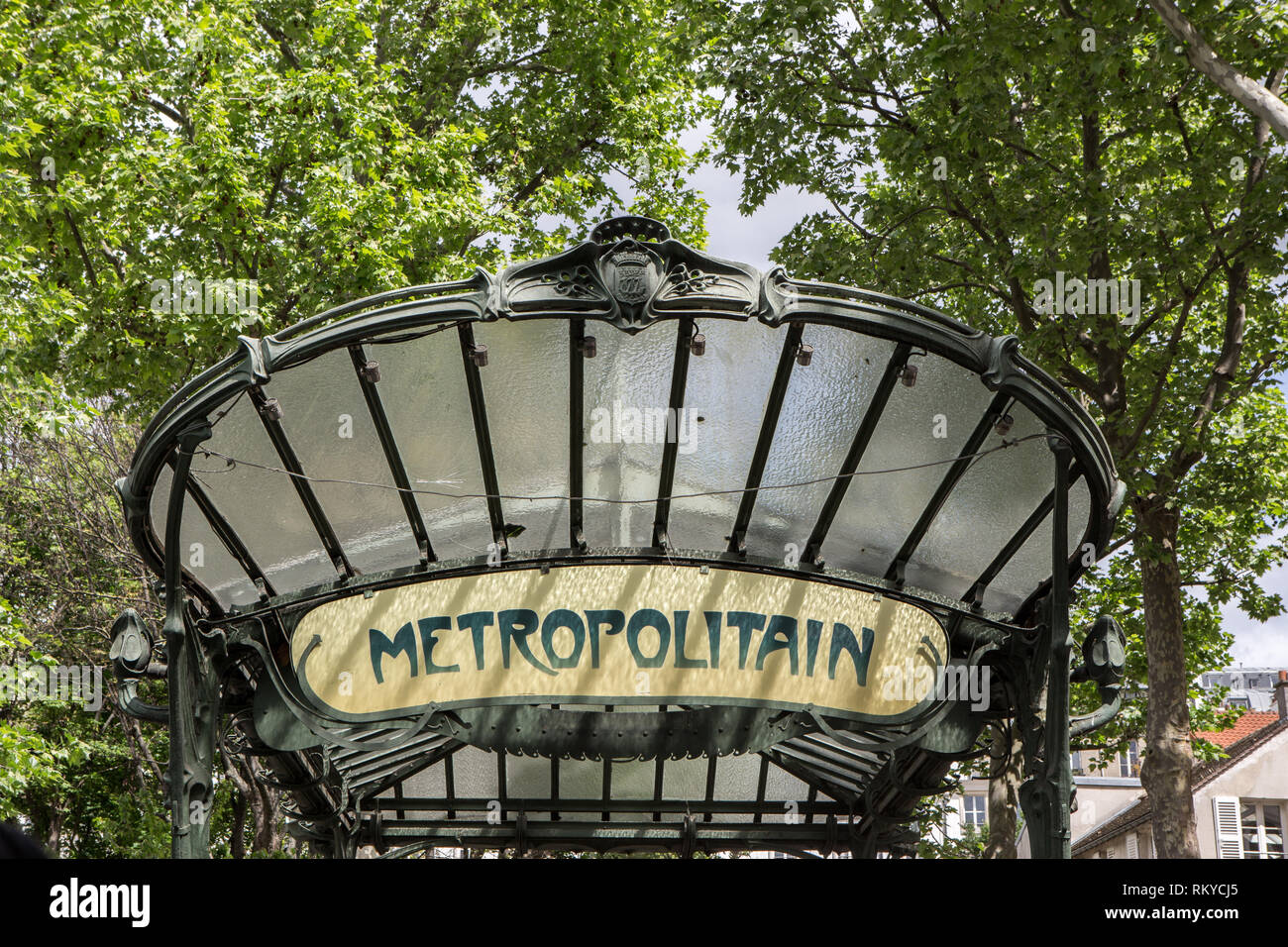 Art Nouveau le stazioni della metropolitana di Parigi Foto Stock