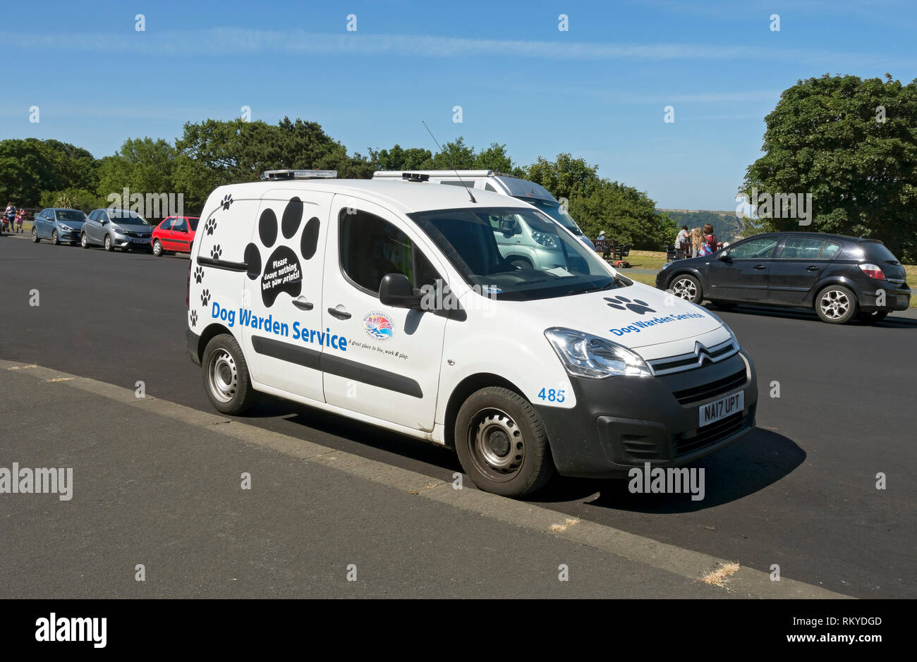 Dog warden service van. Foto Stock