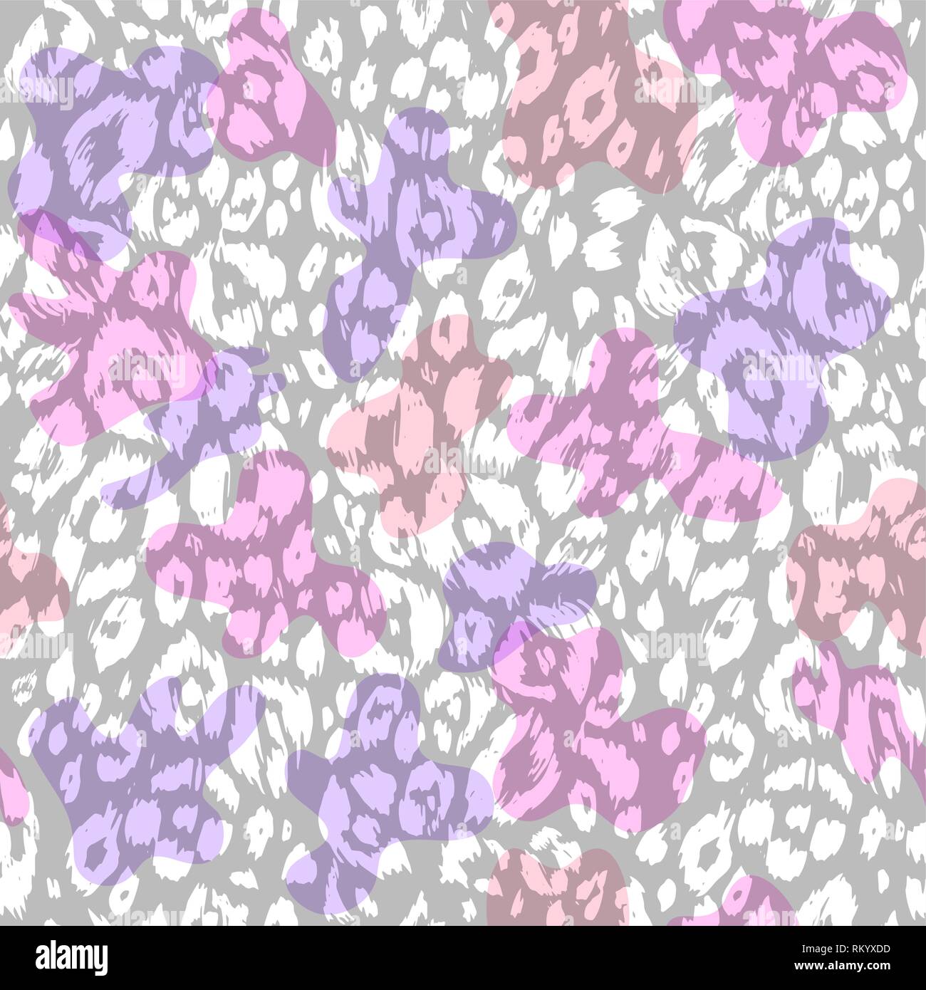 Colore pastello chiaro leopard superficie di sfondo. Abstract seamless pattern. Lilla maculato pelle di animale Illustrazione Vettoriale