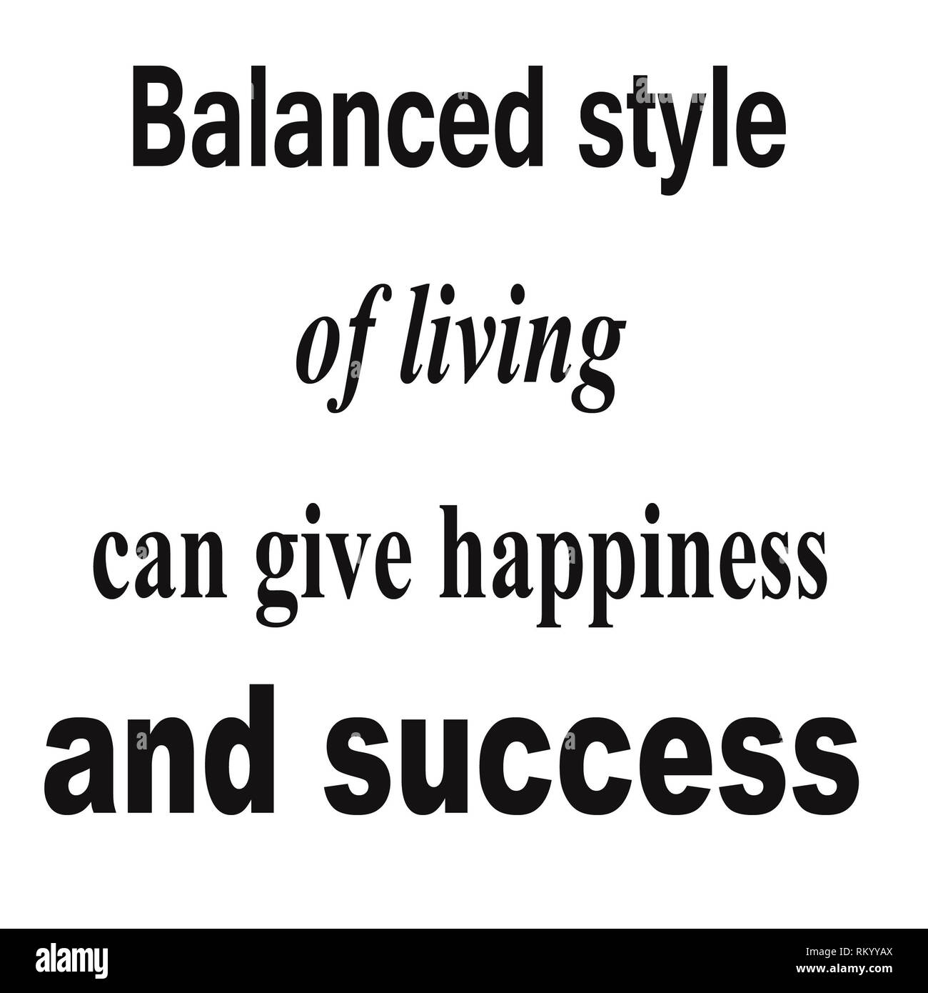 Parole di Saggezza e di citazioni di felicità e di successo Foto Stock