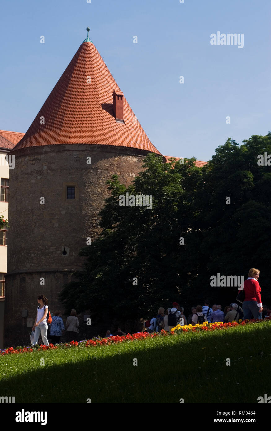 Torre de Las Murallas Renacentistas. Kaptol, Gornji Grad (Ciudad alta), Zagabria. Foto Stock