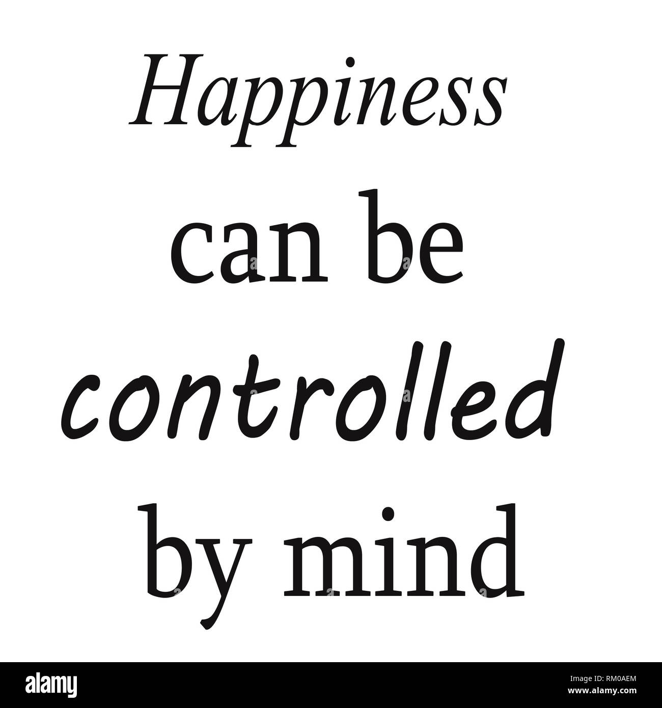 Parole di Saggezza e di citazioni di felicità e di successo Foto Stock