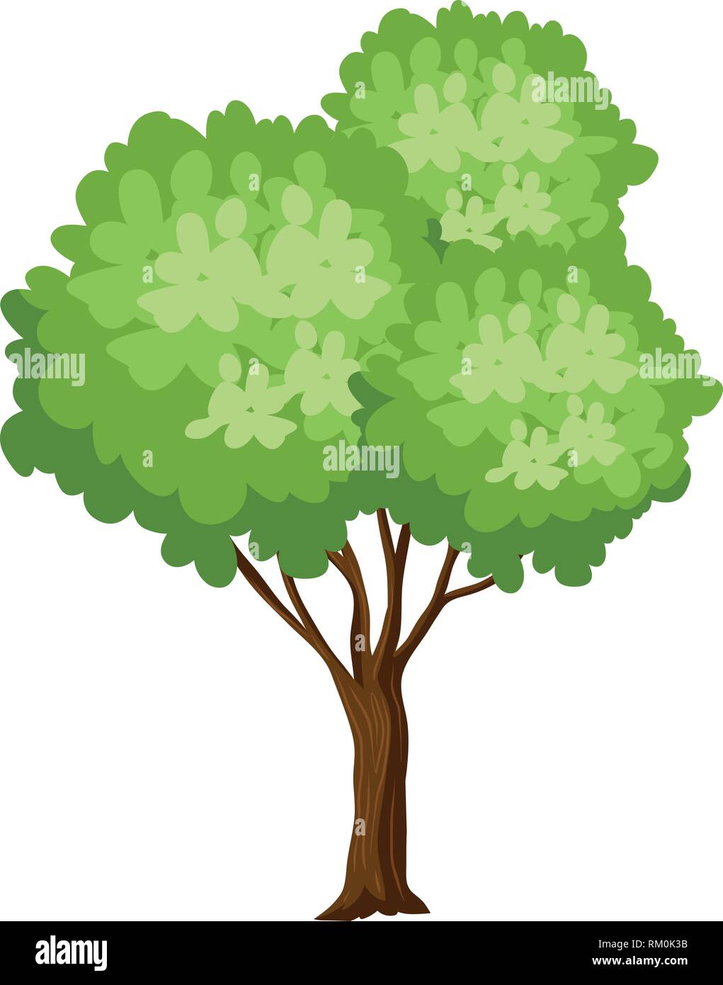 Isoated albero su sfondo bianco illustrazione Illustrazione Vettoriale