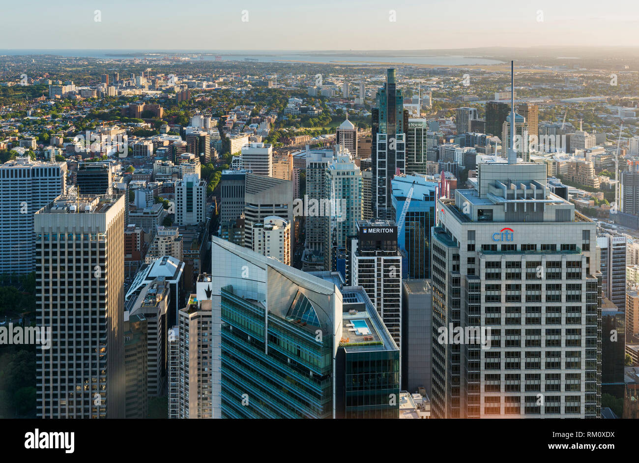Una veduta aerea di Sydney. Foto Stock