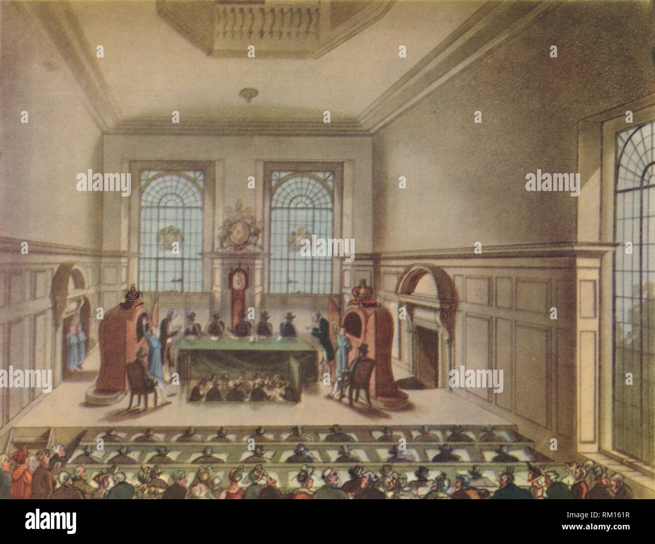 "Lotteria disegno presso Coopers' Hall', 1809, (1948). Creatore: sconosciuto. Foto Stock