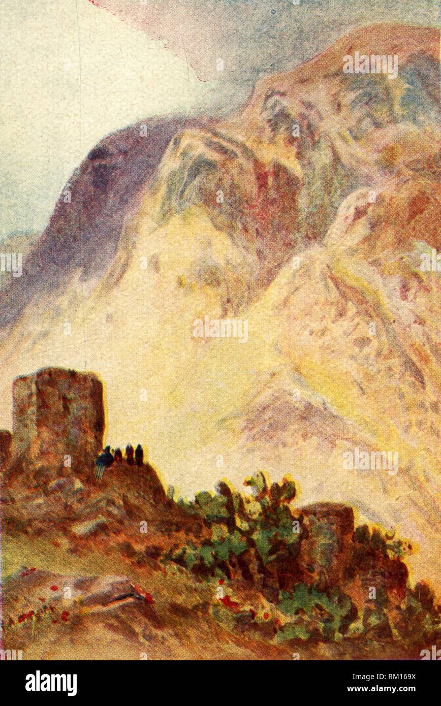 Il 'Monte Ebal e monte Garizim - Giovanni iv. 20', C1924. Creatori: James Clark, Henry un Harper. Foto Stock