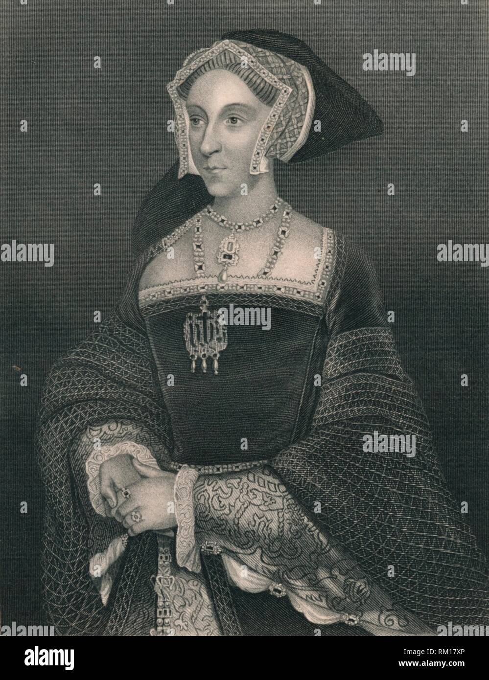 'La regina Jane Seymour', 1536 (inizio a metà del XIX secolo). Creatore: H Robinson. Foto Stock