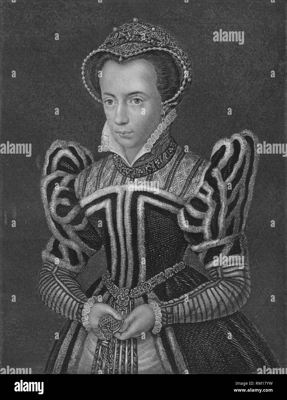 "Queen Mary', c1540, (inizio a metà del XIX secolo). Creatore: Henry Thomas Ryall. Foto Stock