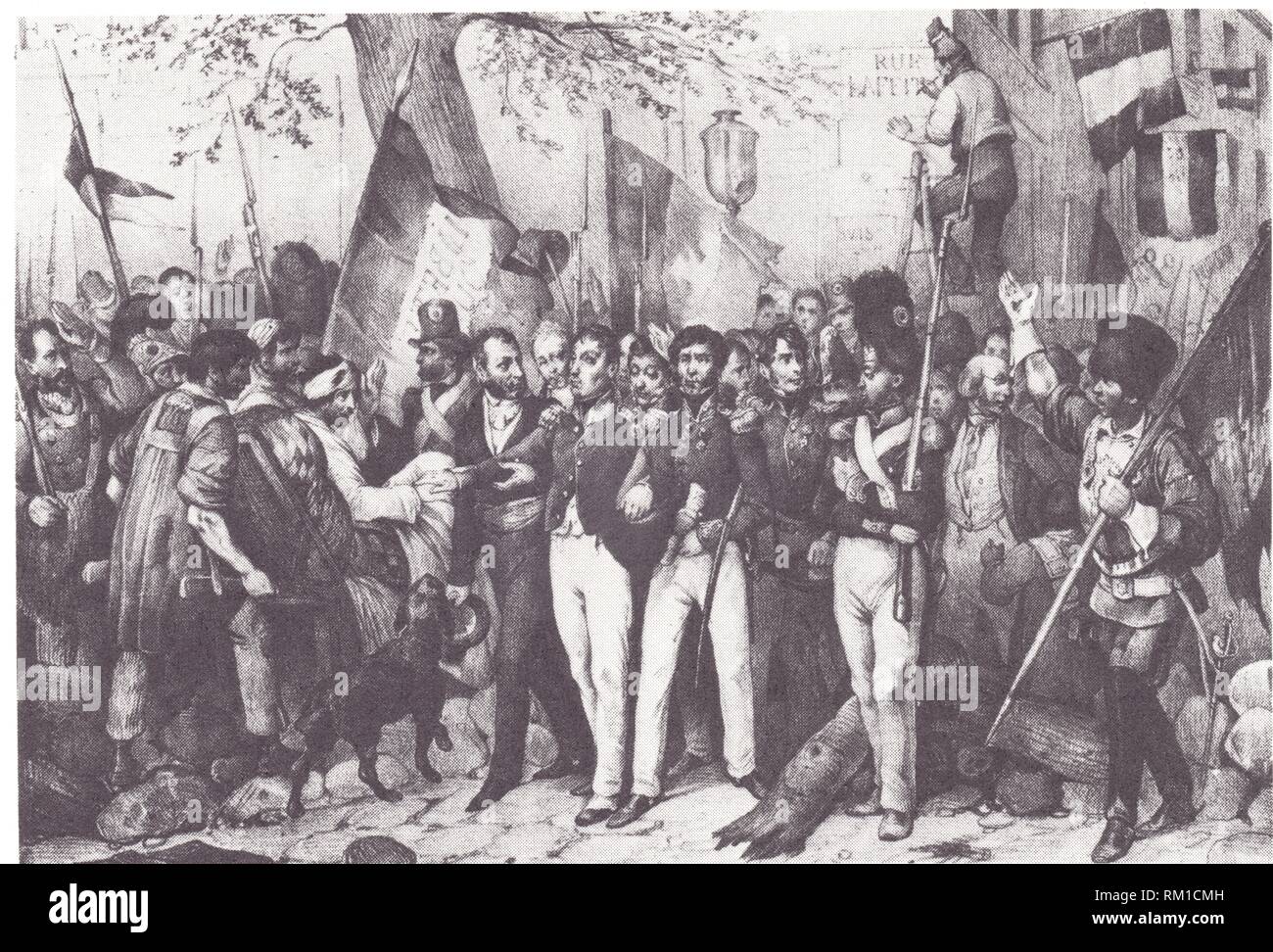 LA FAYETTE. 29 JUILLET 1830. INSURREZIONE PARISIENNE Foto Stock