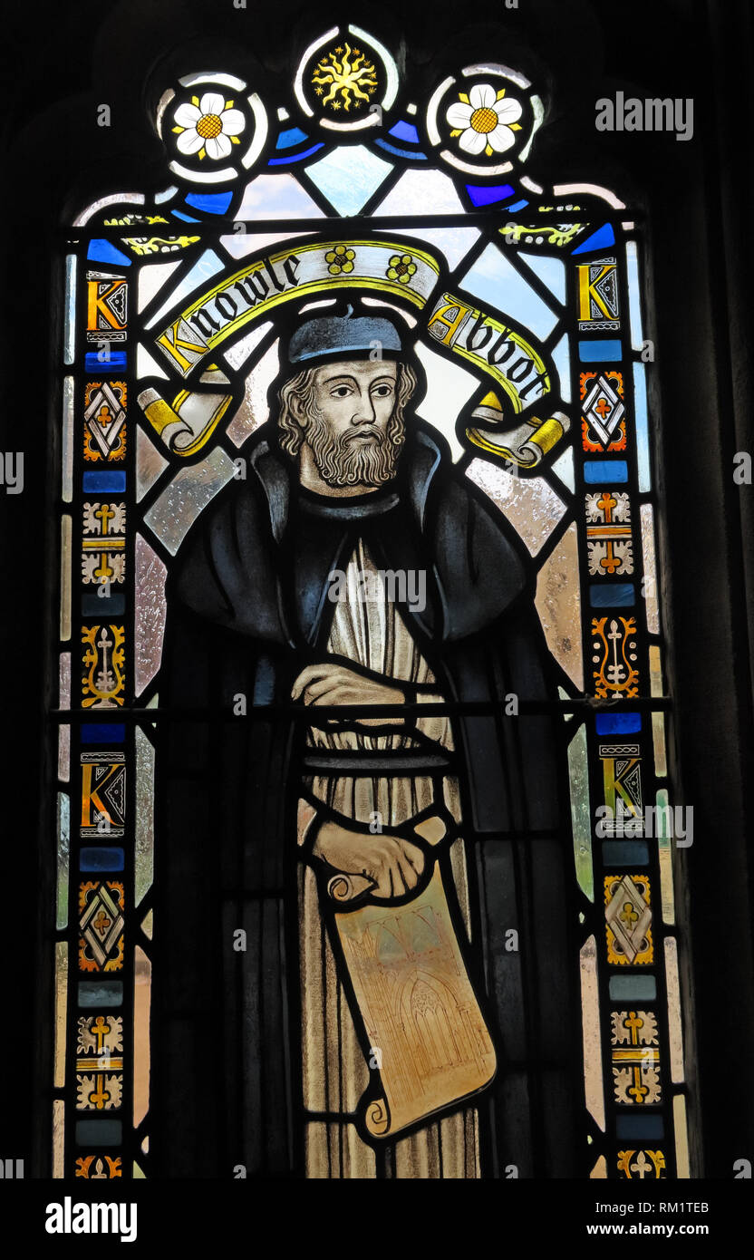 Knowle Abate scorrere Cattedrale di Bristol, College Green, finestre di vetro macchiate, Bristol City, a sud ovest dell'Inghilterra, Regno Unito, BS1 5TJ Foto Stock