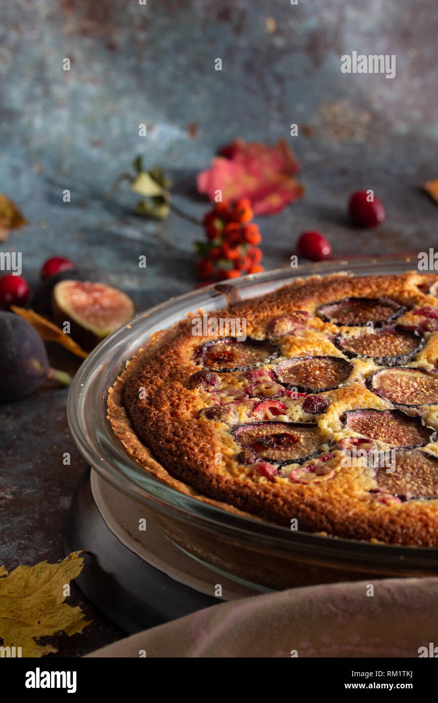 Cranberry fig tart Foto Stock