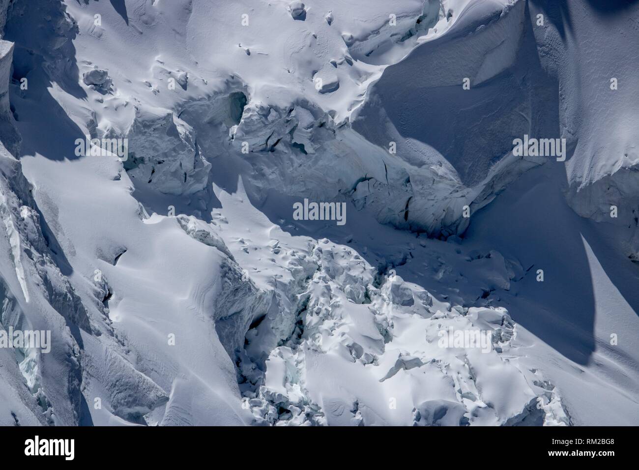 Tappo di ghiaccio - Gletscherhorn - Alpi Bernesi, Svizzera - Aerial Foto Stock