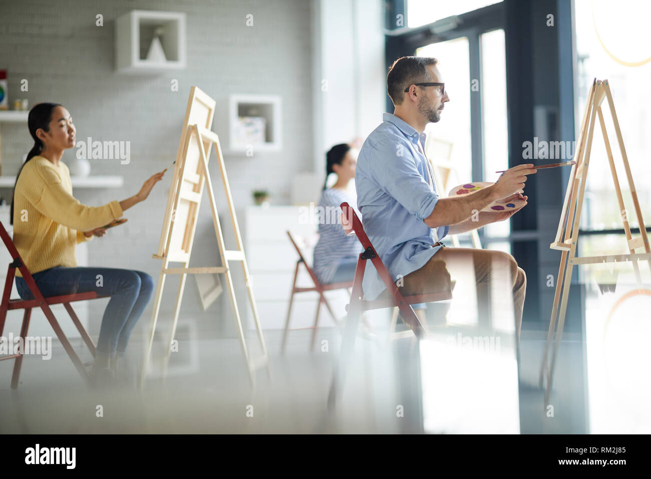 Lezione di lavoro individuale Foto Stock