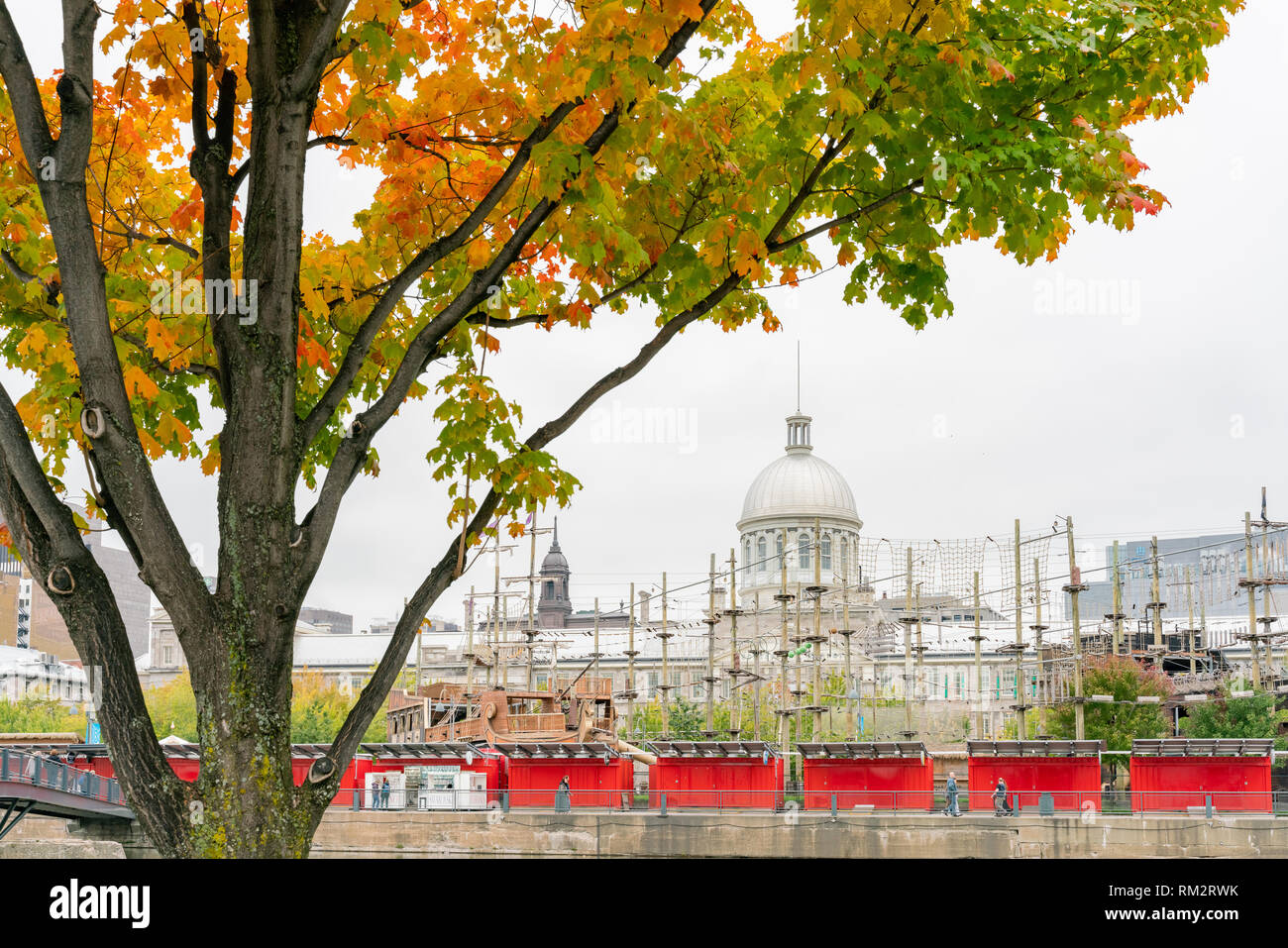 Montreal, Ott 3: vista esterna del famoso Mercato di Bonsecours di Montreal il Ott 3, 2018 a Montreal, Quebec, Canada Foto Stock
