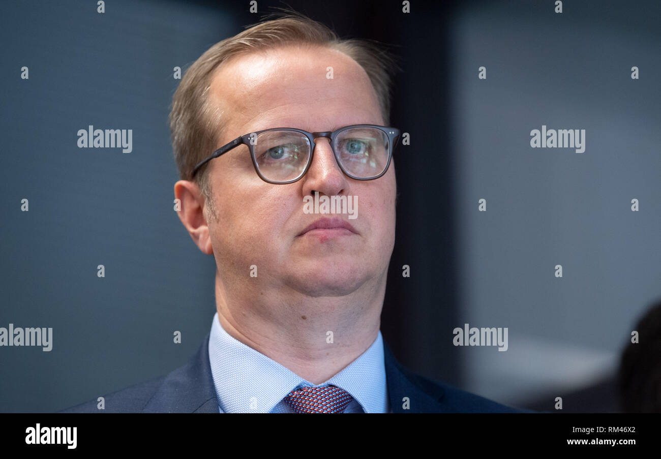 Stuttgart, Germania. Xiii Febbraio, 2019. Jörg Stratmann, Managing Director della Mahle GmbH. Credito: Marijan Murat/dpa/Alamy Live News Foto Stock