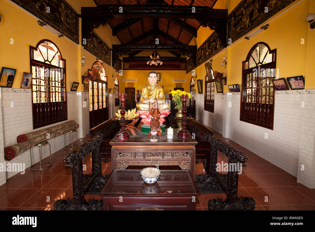 In Buddhastatue theCo Thach Pagoda di Binh Thuan, Vietnam Foto Stock