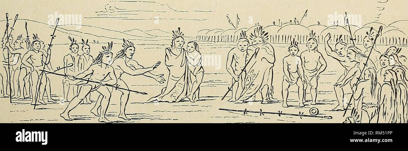 . Relazione annuale del consiglio di amministrazione di Regents dello Smithsonian Institution. Smithsonian Institution; Smithsonian Institution. Archivi; scoperte nel campo della scienza. Relazione del Museo Nazionale, 1890.-Matthews. Piastra CXXXVI. Fig. 1. Buffalo Hunt a cavallo. %% ?:.. - Io mi • , - -  ^-5&amp; - M % • ST-) - * 1 m^S - r ?. :Jmm Fig. 2. Mandan gioco di Tchung-kee. (Da Donaldson " Catlin Galleria indiano," piastra 74.). Si prega di notare che queste immagini vengono estratte dalla pagina sottoposta a scansione di immagini che possono essere state migliorate digitalmente per la leggibilità - Colorazione e aspetto di queste illustrazioni non possono Foto Stock