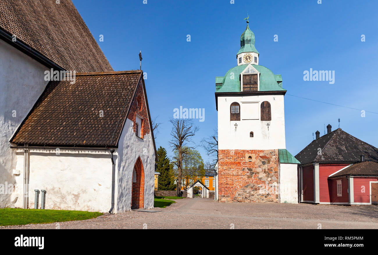 Porvoo cattedrale della Chiesa Evangelica Luterana di Finlandia in Porvoo, Finlandia. Fu costruita nel XV secolo Foto Stock