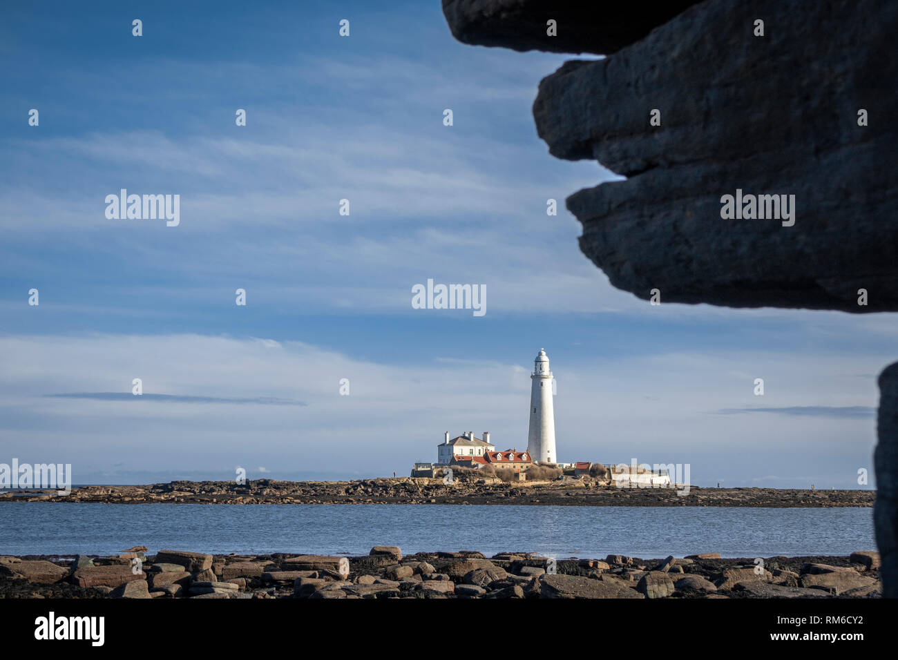 St Mary's Faro, Whitley Bay, Inghilterra, GB, Regno Unito, Europa. Foto Stock