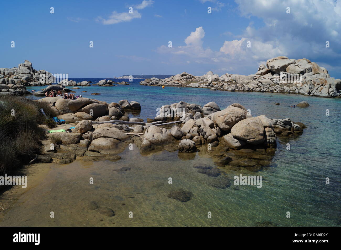 Mozzafiato Arcipelago di Lavezzi sul isola di Corsica Foto Stock