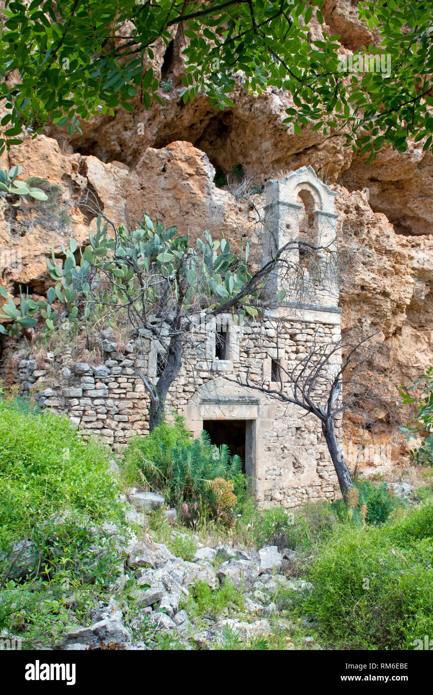 I primi cristiani chiesa rupestre Madonna di Monteverde, chiesa rupestre a Matera, Basilicata, Italia meridionale, Città Europea della Cultura 2019 Foto Stock