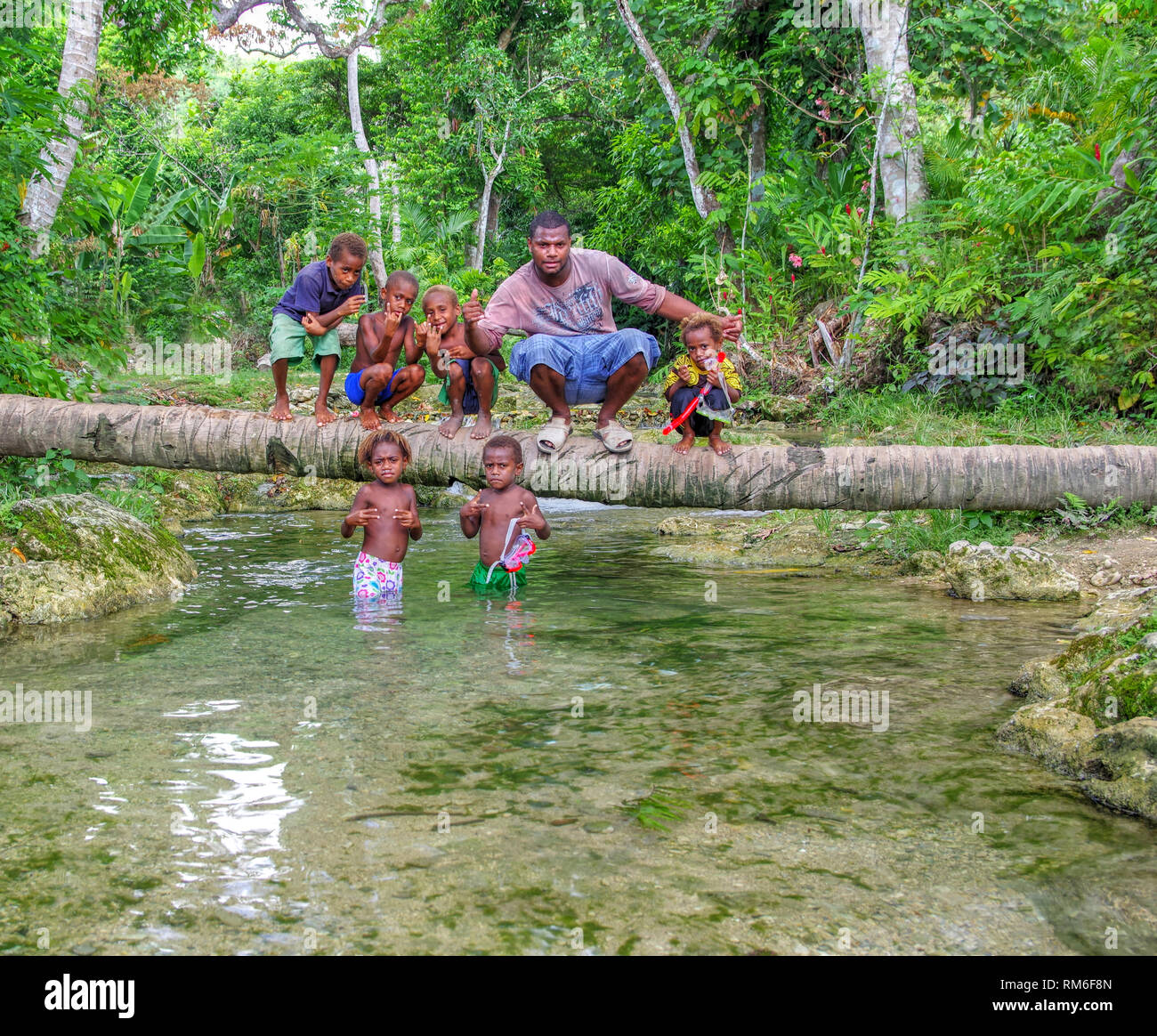 Ragazzi Ni-Van Efate Foto Stock