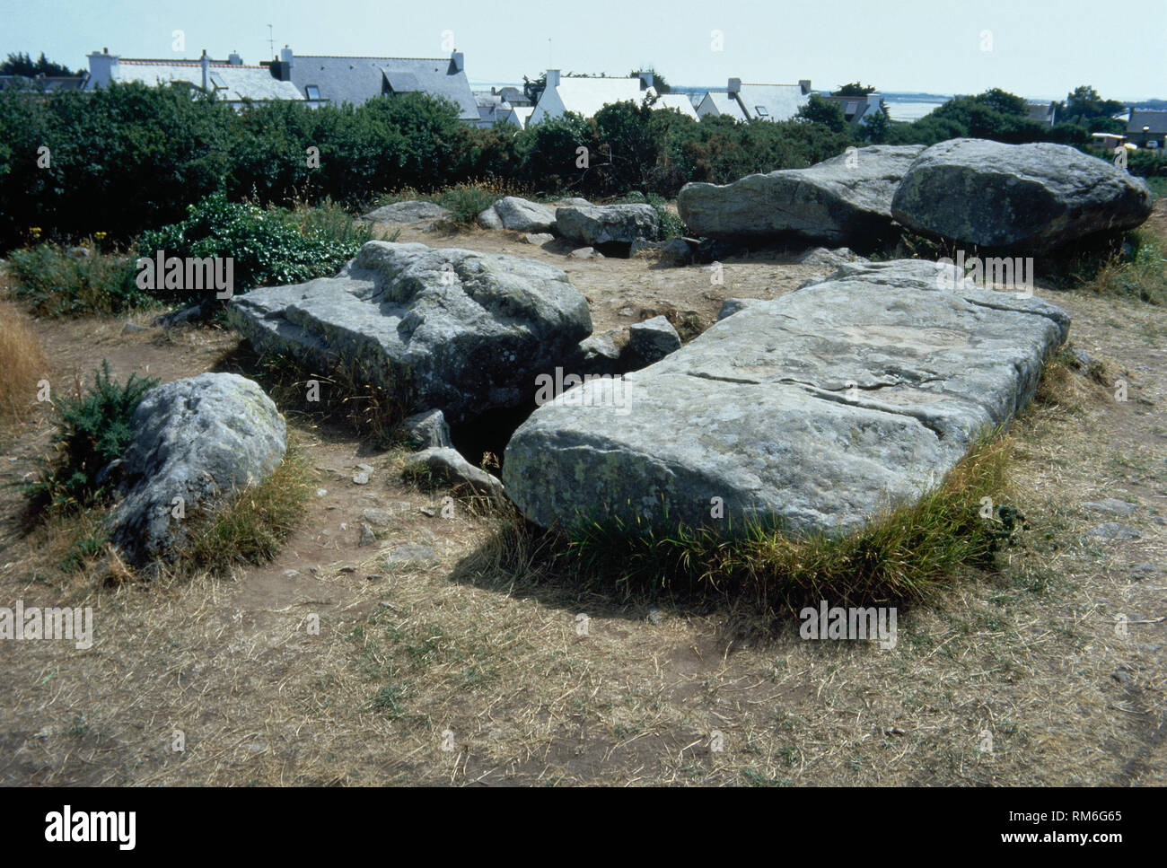 Francia, Bretagna, Plouharnel. Dolmen di Rondossec. Periodo Neolitico, 5th-3th millennio BC. Foto Stock