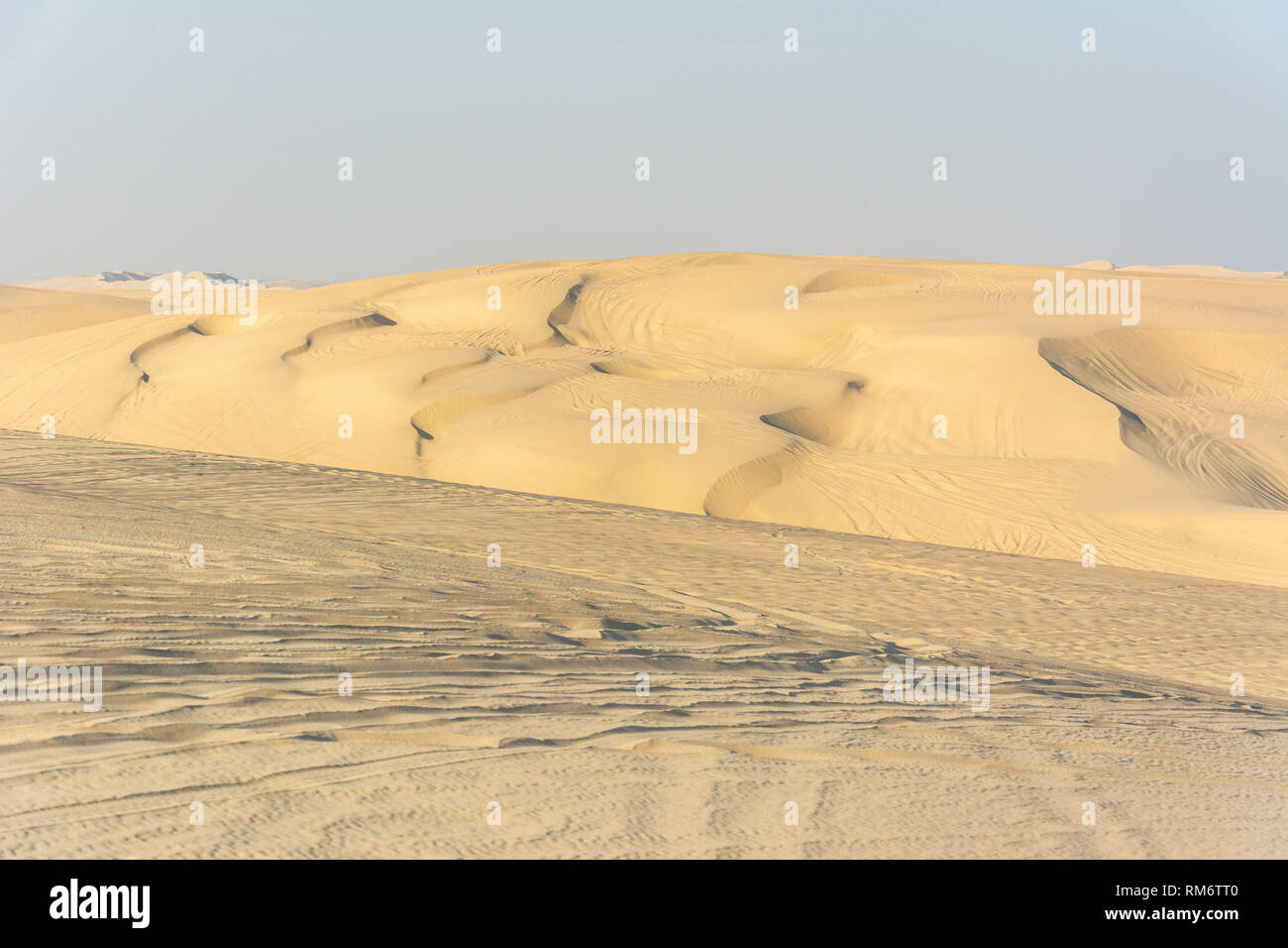 Le dune di sabbia in Khor Al Adaid deserto in Qatar. Foto Stock