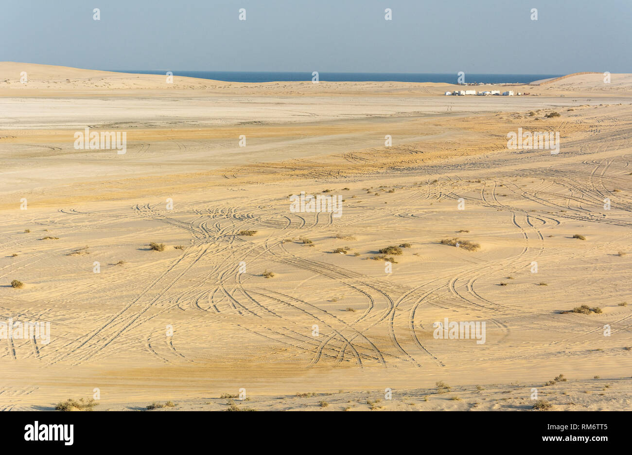 Paesaggio in Khor Al Adaid deserto in Qatar. Foto Stock