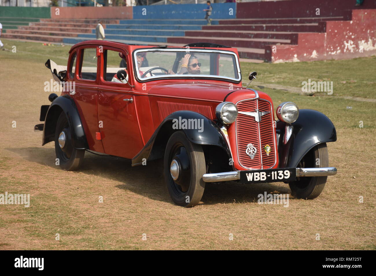 1938 Adler auto con 10 cv e motore a 4 cilindri, WBB 1139 India. Foto Stock