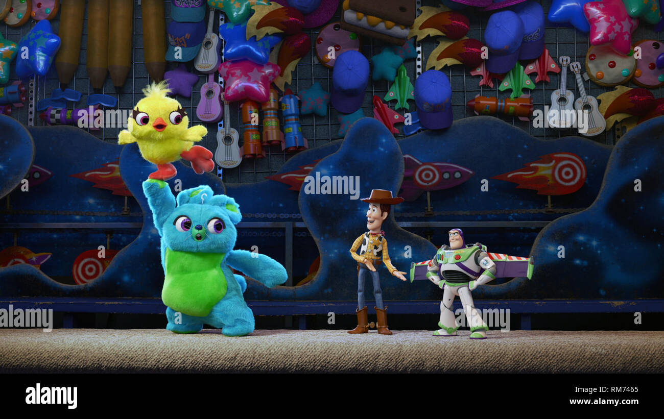 Toy Story 4 è un imminente American 3D calcolatore-animated commedia film prodotto da Pixar Animation Studios per Walt Disney Pictures. Questa fotografia è fornito per il solo uso editoriale ed è il copyright del film company e/o il fotografo designato assegnato dal film o società di produzione. Foto Stock