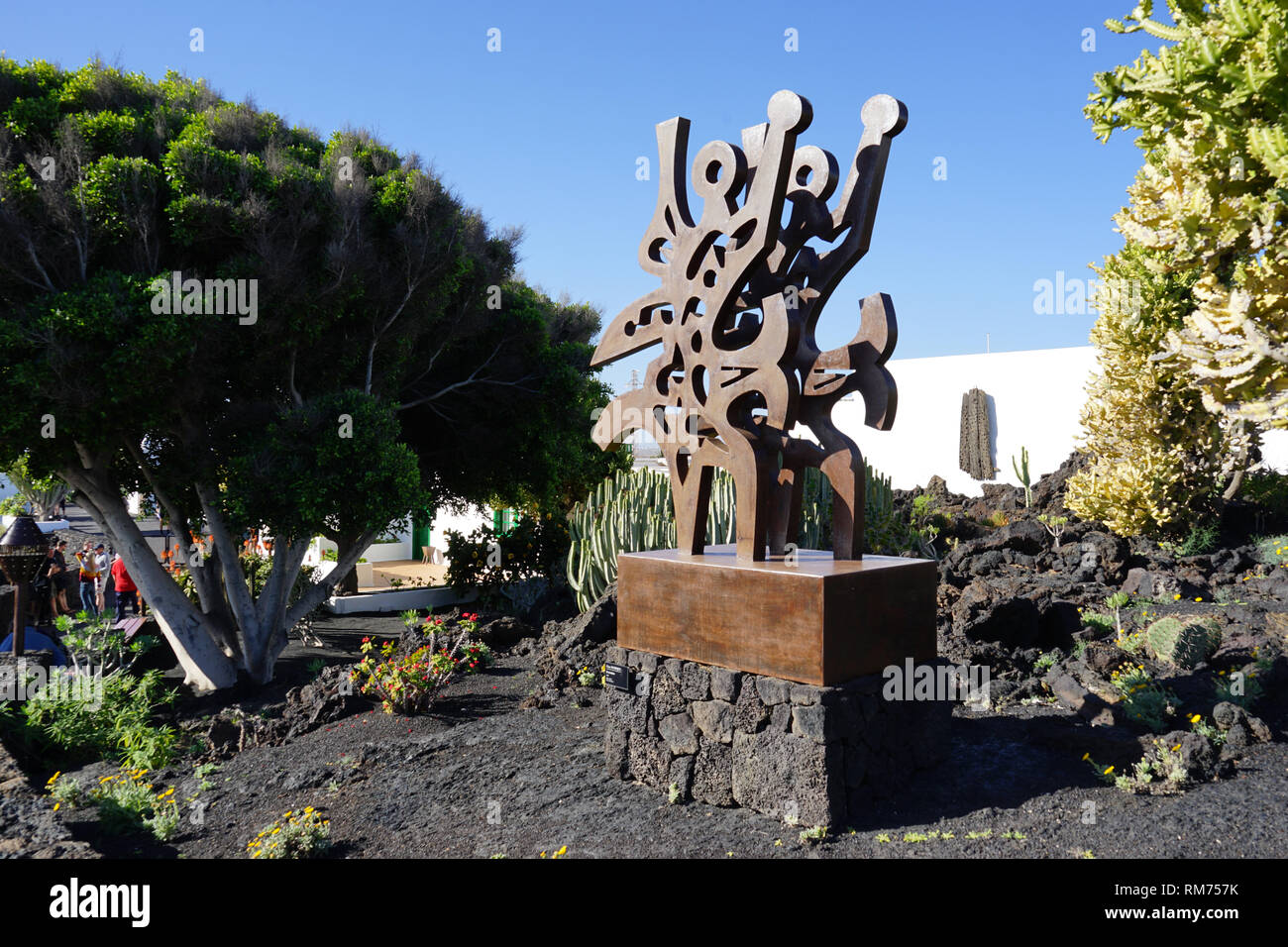 El triunfador, Skulptur im Garten der Fundación César Manrique, museo, Tahiche, Lanzarote, Kanarische isole, Spanien Foto Stock