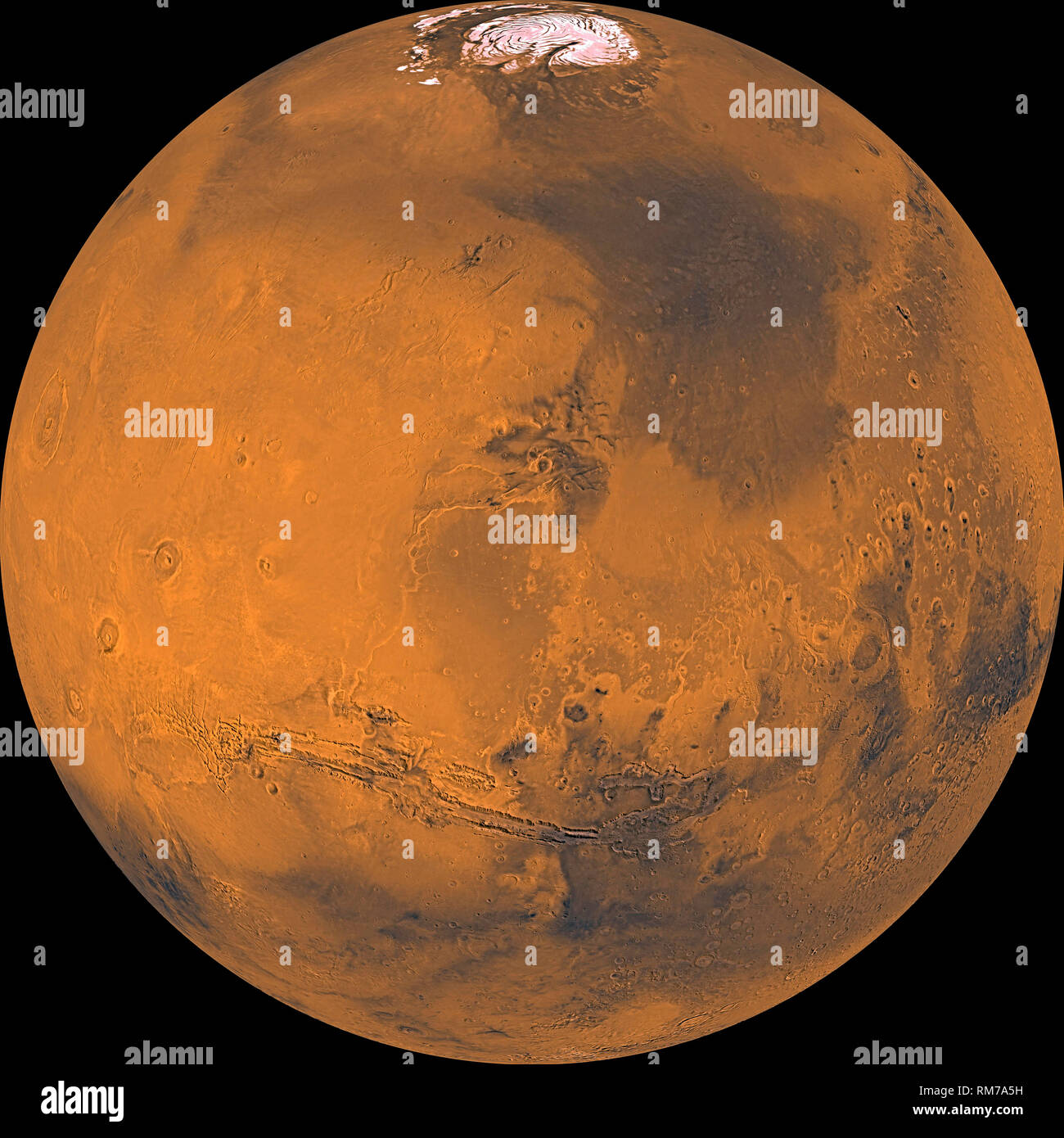 Il pianeta Marte in tutto il Foto Stock