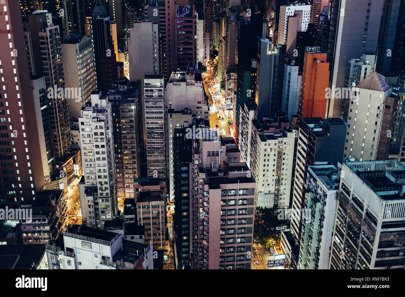 Skyline di Hong Kong Foto Stock