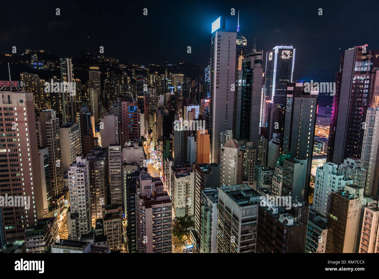 Skyline di Hong Kong Foto Stock