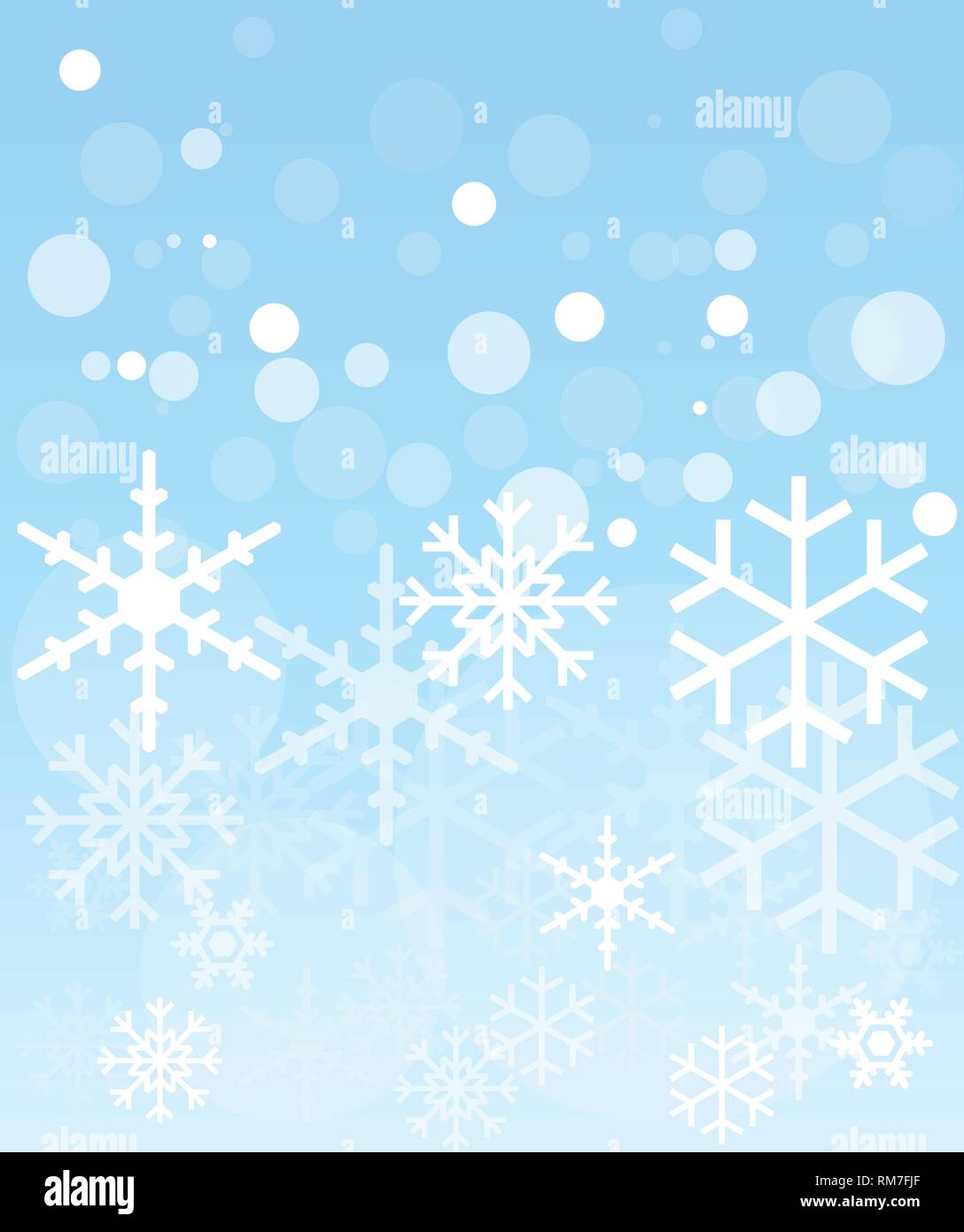 Neve, nevicata, il simbolo del fiocco di neve, sfondo Illustrazione Vettoriale
