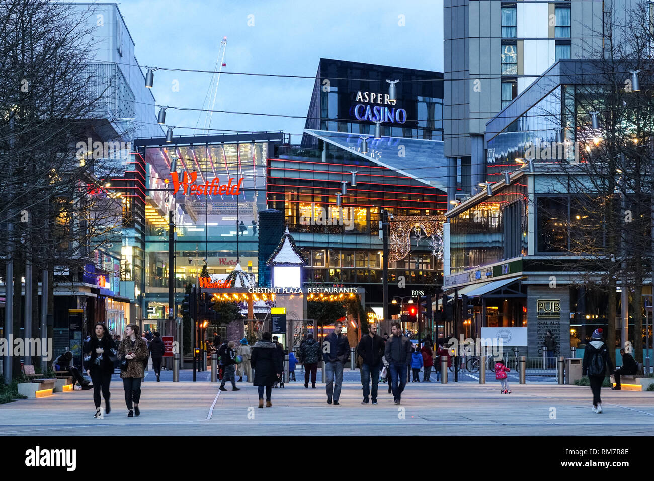 Westfield Stratford City Shopping Centre di Londra England Regno Unito Regno Unito Foto Stock