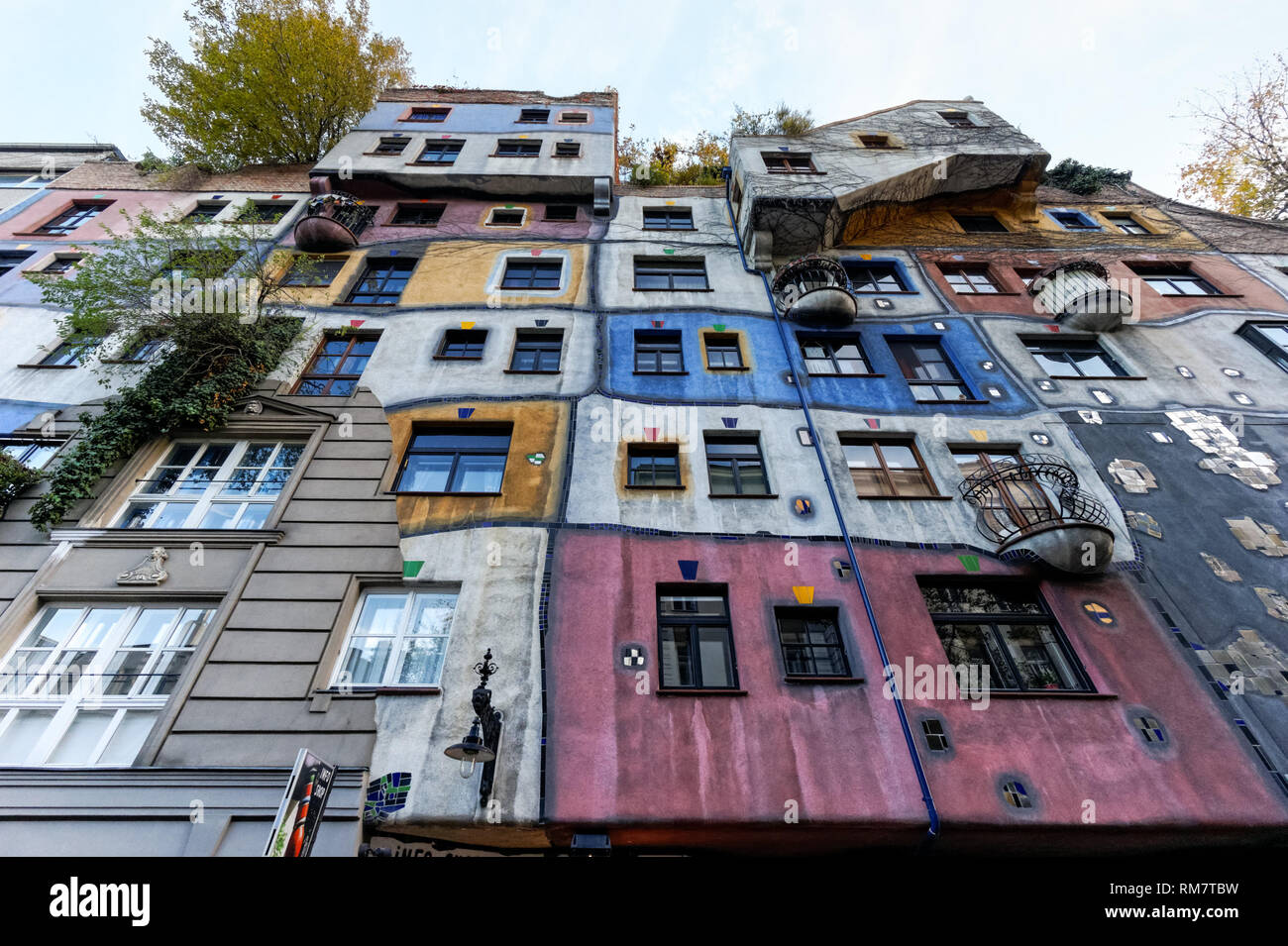 Casa Hundertwasser a Vienna, in Austria Foto Stock