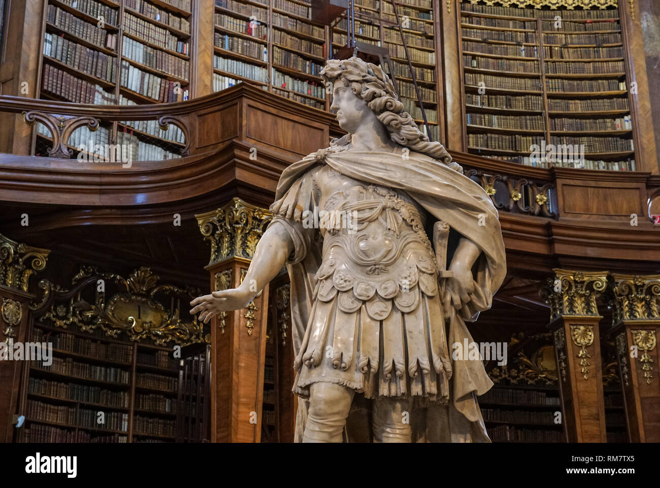 Biblioteca nazionale austriaca a Vienna, in Austria Foto Stock
