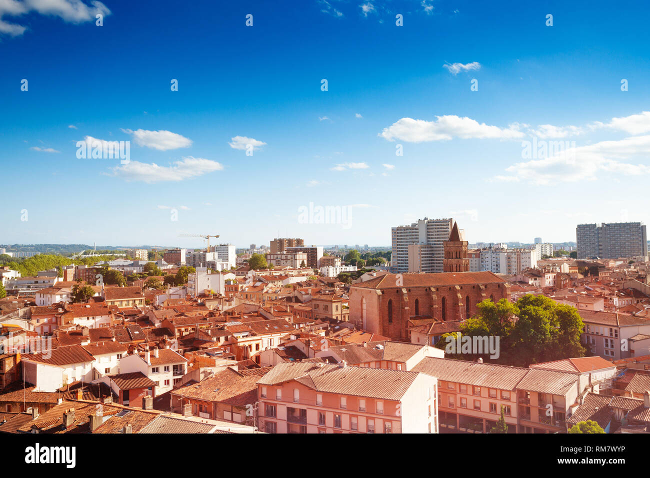 La città di Tolosa e chiesa Saint Nicolas Foto Stock