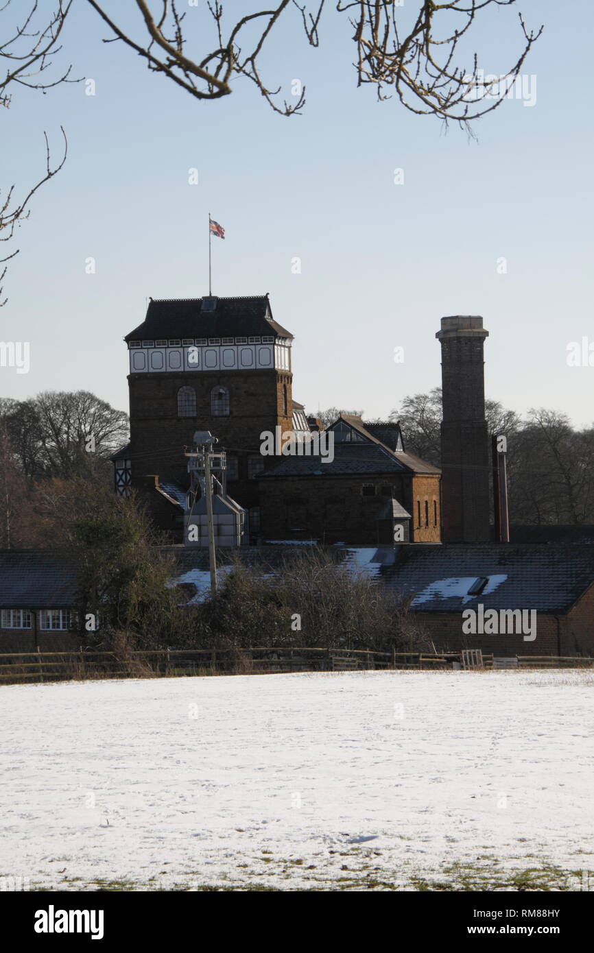 Gancio Norton Brewery in inverno la neve Foto Stock