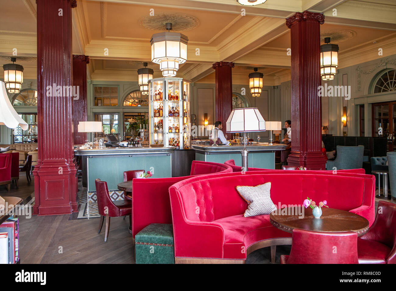 Lounge Bar a Gleneagles Hotel, Scotland, Regno Unito Foto Stock