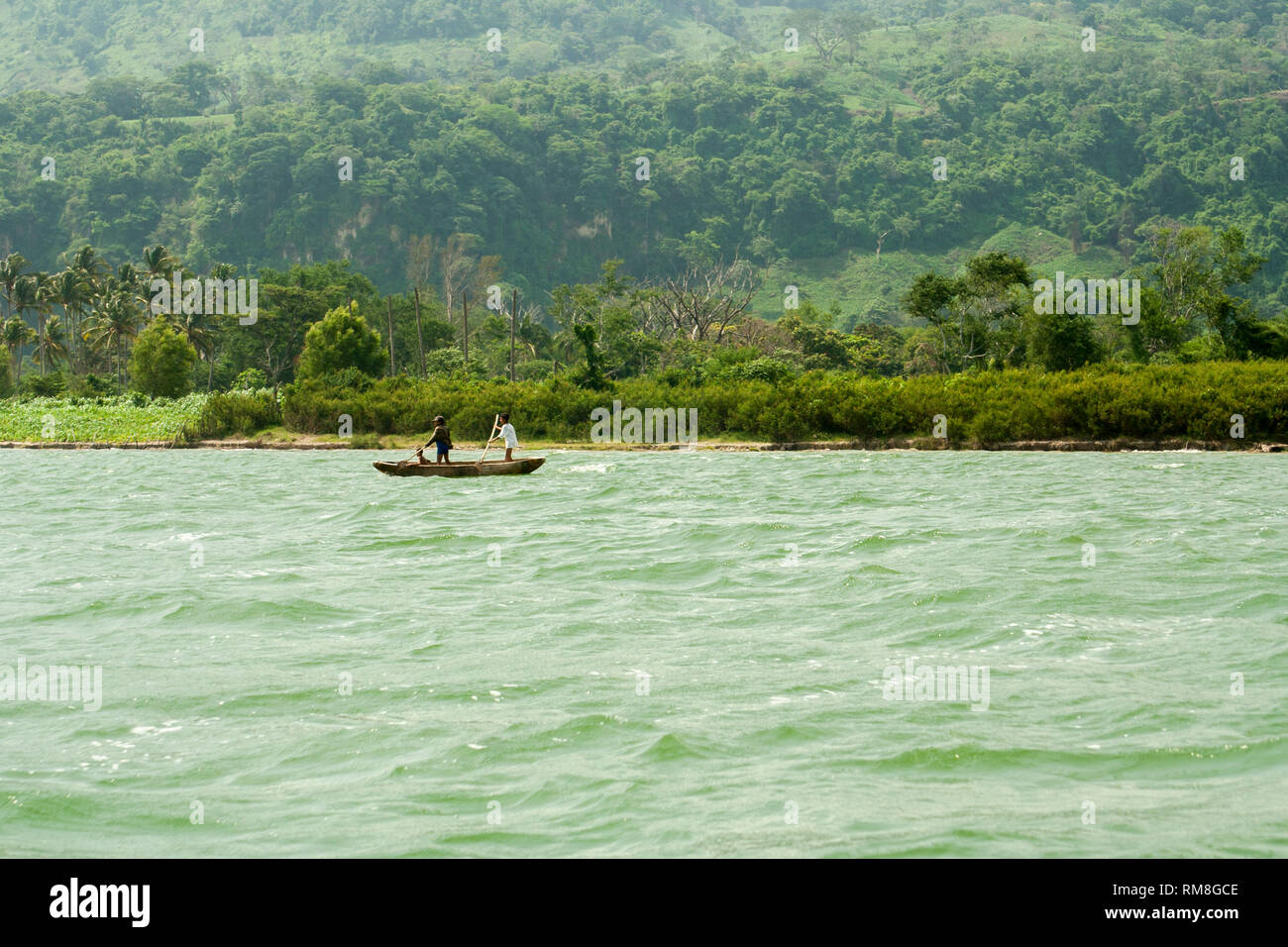 Scene dal Lago de Ilopango, El Salvador Foto Stock