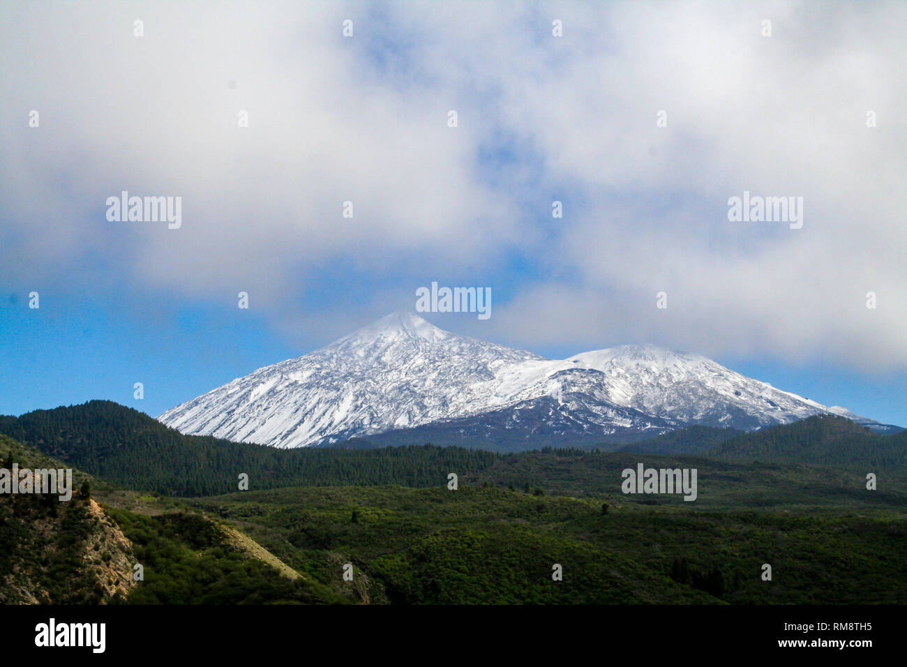 Lato nord di El Teide Tenerife Foto Stock