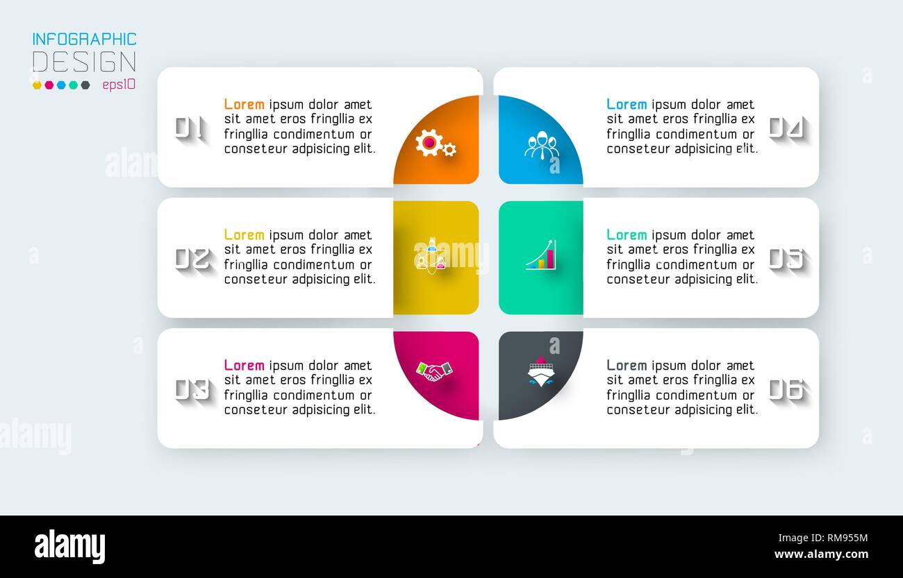 Orizzonte infographics su vector graphic art. Illustrazione Vettoriale