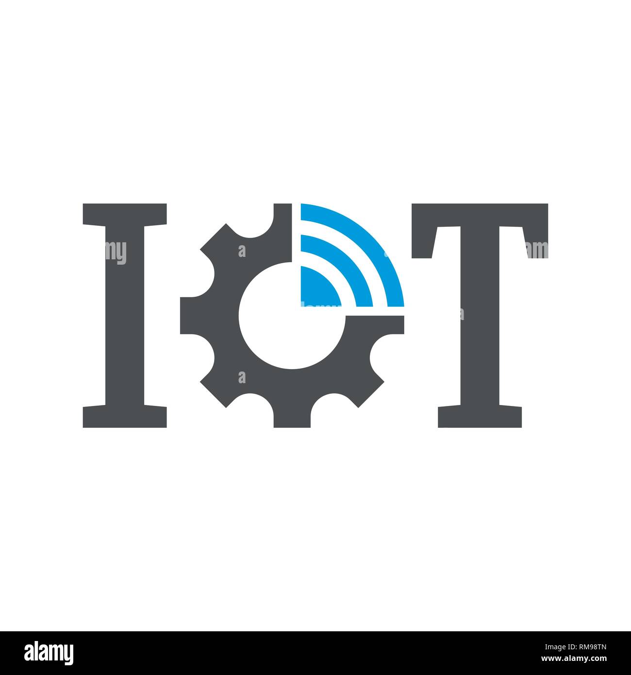 IOT, internet delle cose. Simbolo del vettore per la UI e UX, sito Web o applicazione mobile. EPS 10 Illustrazione Vettoriale