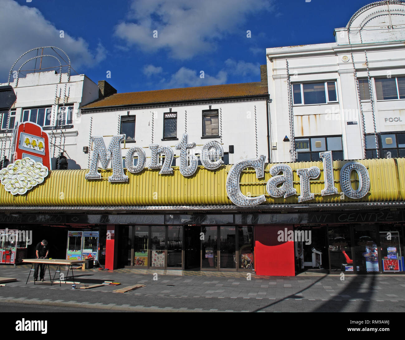 Monte Carlo divertimento arcade, Marine Parade, Southend-on-Sea, Essex, Inghilterra sud-orientale, UK, SS1 2EJ Foto Stock