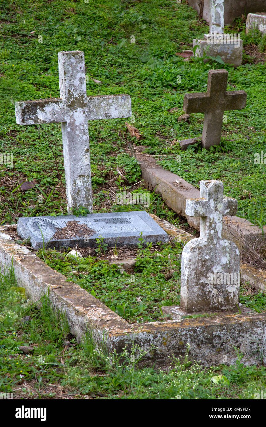 Attraversa nel vecchio cimitero, Brownsville, Texas Foto Stock